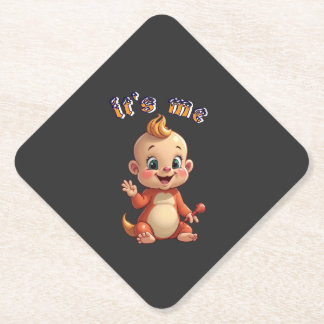 Glimlachen naar de vreugde van een schattige baby  kartonnen onderzetters