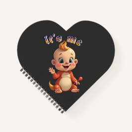 Glimlachen naar de vreugde van een schattige baby  notitieboek