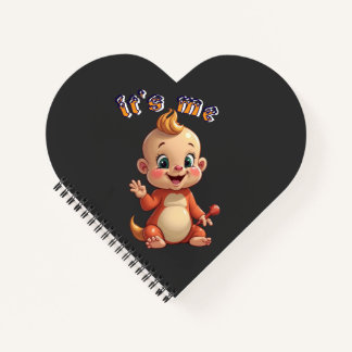 Glimlachen naar de vreugde van een schattige baby  notitieboek