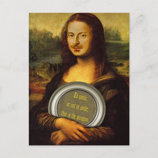 Glimlachen of niet glimlachen briefkaart (Voorkant)