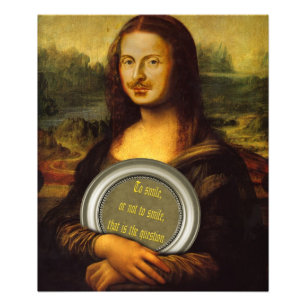 Glimlachen of niet glimlachen foto afdruk