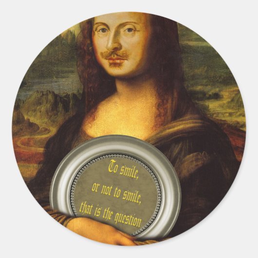 Glimlachen of niet glimlachen ronde sticker (Voorkant)