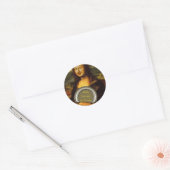Glimlachen of niet glimlachen ronde sticker (Envelop)