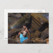 glimlachen op de rotsen briefkaart (Voorkant / Achterkant)