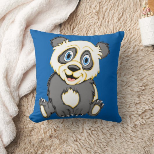 glimlachen op het Panda-plein Pillow Kussen (Deken)