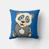 glimlachen op het Panda-plein Pillow Kussen (Achterkant)
