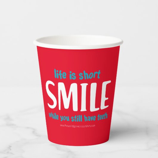 glimlachen papieren bekers (Voorkant)