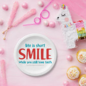 glimlachen papieren bordje (Feest)