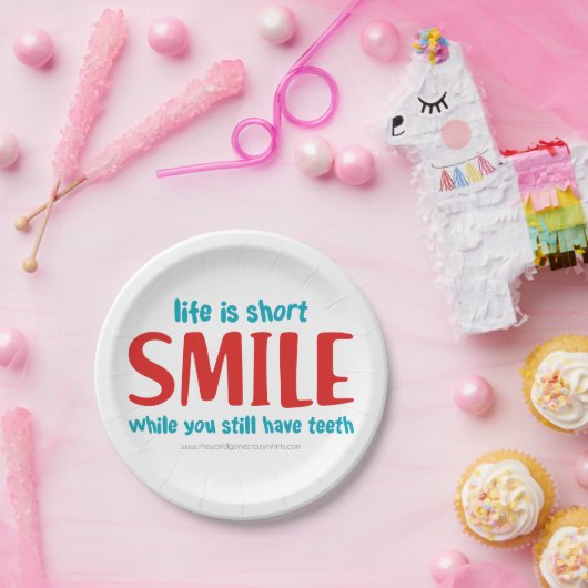 glimlachen papieren bordje (Feest)