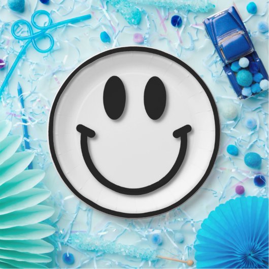glimlachen papieren bordje (Feest)