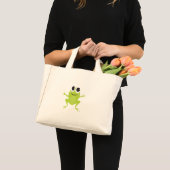 glimlachen, pompen, groene kikkervis Canvas tas (Voorkant (product))
