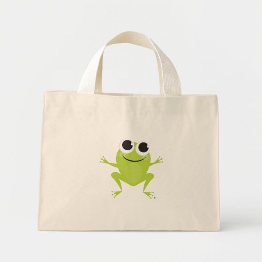 glimlachen, pompen, groene kikkervis Canvas tas (Voorkant)