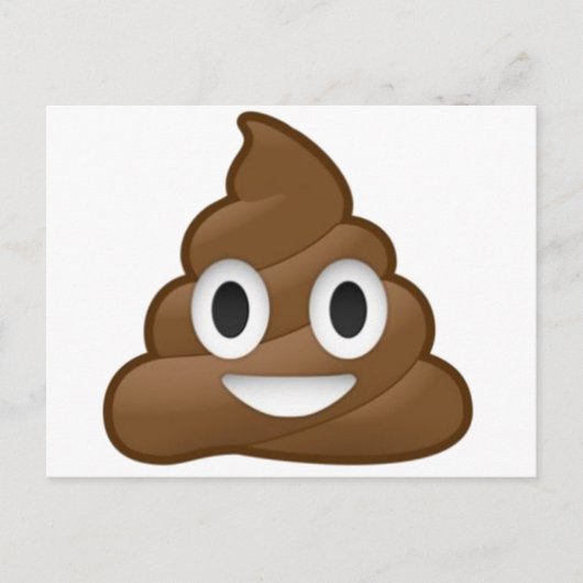 glimlachen Poop Emoji Briefkaart (Voorkant)