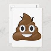 glimlachen Poop Emoji Briefkaart (Voorkant / Achterkant)