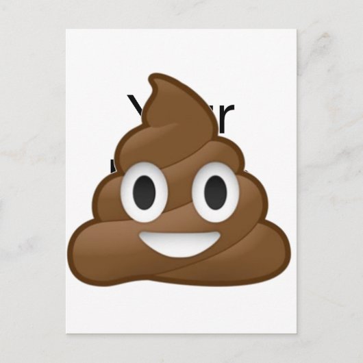 glimlachen Poop Emoji Briefkaart (Voorkant)