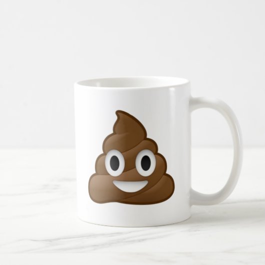 glimlachen Poop Emoji Koffiemok (Rechts)