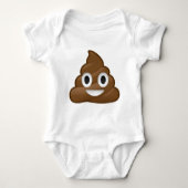 glimlachen Poop Emoji Romper (Voorkant)