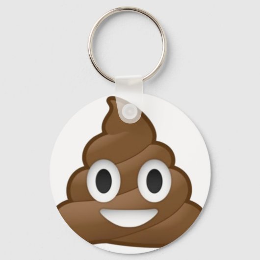 glimlachen Poop Emoji Sleutelhanger (Voorkant)