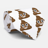 glimlachen Poop Emoji Stropdas (Opgerold)
