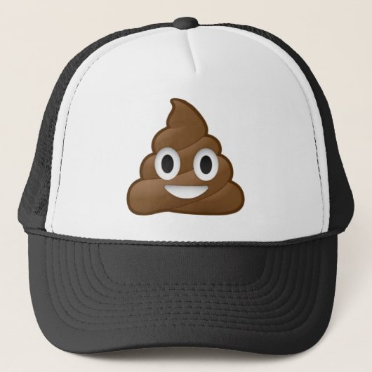 glimlachen Poop Emoji Trucker Pet (Voorkant)