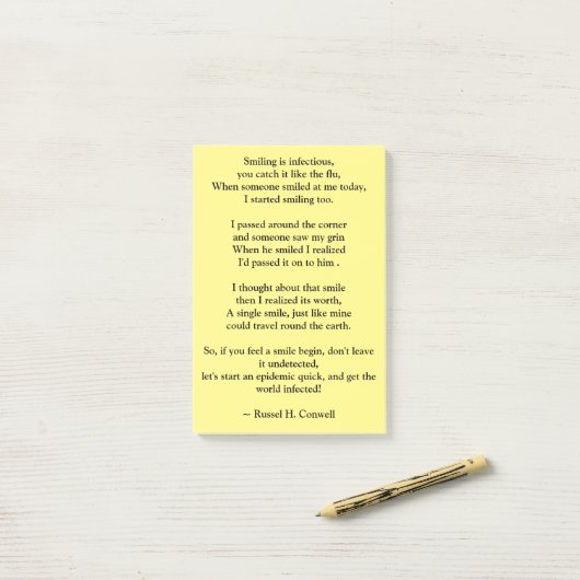 glimlachen post-it® notes (Op bureau)