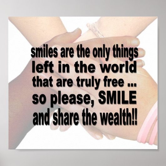 glimlachen poster (Voorkant)