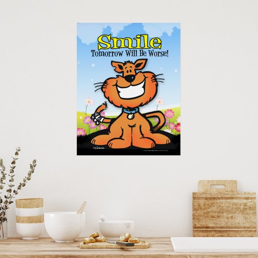 glimlachen poster (Keuken)