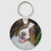 glimlachen Red Tri Aussie Sleutelhanger (Voorkant)