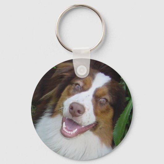 glimlachen Red Tri Aussie Sleutelhanger (Voorkant)