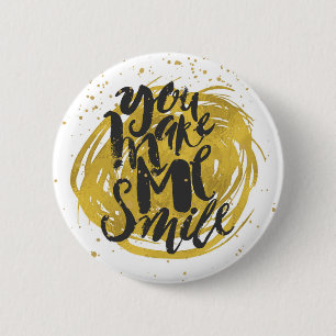 glimlachen ronde button 5,7 cm