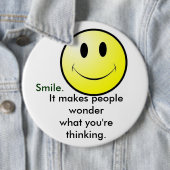 glimlachen ronde button 6,0 cm (In situ)