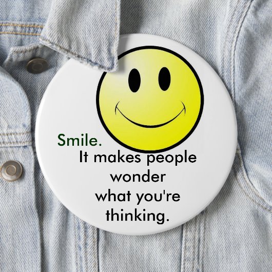 glimlachen ronde button 6,0 cm (In situ)