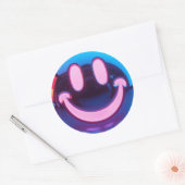 glimlachen ronde sticker (Envelop)