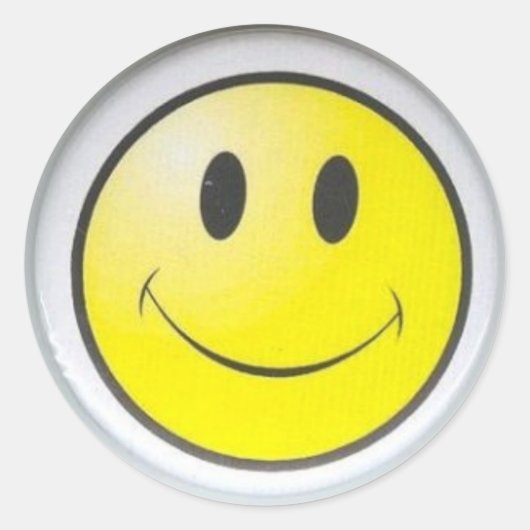 glimlachen ronde sticker (Voorkant)