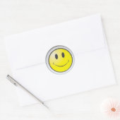 glimlachen ronde sticker (Envelop)