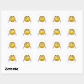 glimlachen ronde sticker (Vel)