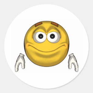glimlachen ronde sticker
