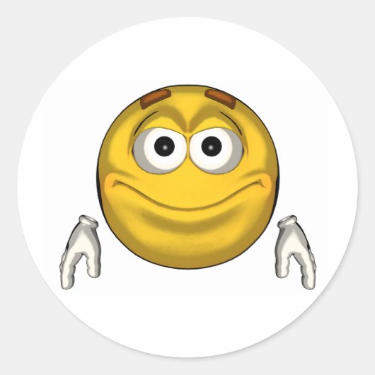 glimlachen ronde sticker (Voorkant)
