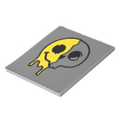 glimlachen schedelgezicht notitieblok (Linkerzijde)