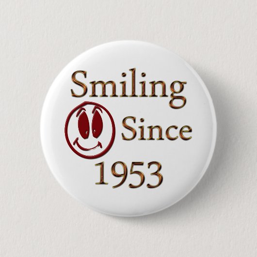glimlachen sinds 1953 ronde button 5,7 cm (Voorkant)