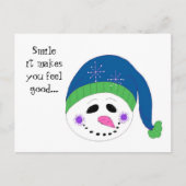 glimlachen Snowman Briefkaart (Voorkant)