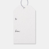 glimlachen Snowman Cadeaulabel (Achterkant)