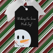 glimlachen Snowman Cadeaulabel