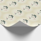 glimlachen Snowman Cadeaupapier (Hoek)