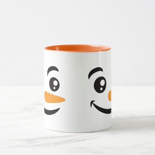 glimlachen Snowman Face Mok (Midden)