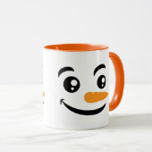 glimlachen Snowman Face Mok (Voorkant rechts)