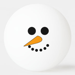 glimlachen Snowman Face Pingpongbal