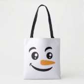 glimlachen Snowman Face Tote Bag (Voorkant)