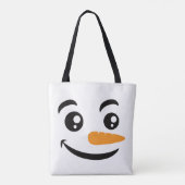 glimlachen Snowman Face Tote Bag (Achterkant)