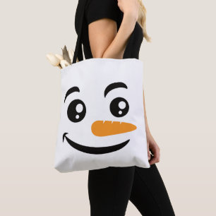 glimlachen Snowman Face Tote Bag